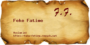 Feke Fatime névjegykártya